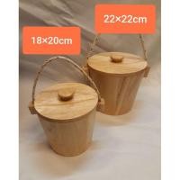 ราคา ถังไม้ ถ้งเก็บของ ถังใส่เงิน ถังใส่น้ำแข็ง (9843292242)