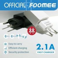 ราคา หัวชาร์จ Charger Batok Cas Cas Cas Casan Foomee CC17s Travel Charger เอาต์พุต USB เดี่ยวจริง 2.1A (27887923613)