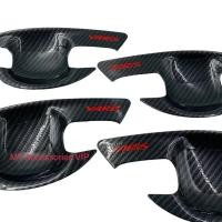 ราคา เบ้ากันรอยมือเปิด โตโยต้า ยาริส toyota yaris ปี 2014-2016 ลายแคฟล่าโลโก้แดง (6431670252)