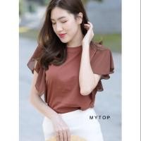 ราคา MY​TOP​ New in ❤️Code: G187 เสื้อยืดแต่งแขนระบายผ้าชีฟอง งานสวย ตัวใหญ่ สาวห้ามพลาดเรยคร่า (4408483543)