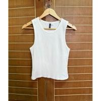 ราคา H&M เสื้อกล้ามเบสิค สีขาว OffWhite (26182745662)