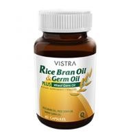 ราคา Vistra Rice Bran Oil&Germ Oil Plus 40 แคปซูล *1 ขวด /น้ำมันรำข้าว​ วิสตร้า (169588259)
