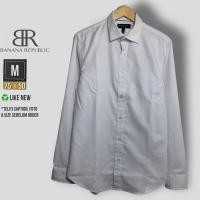 ราคา KEMEJA BANANA REPUBLIC เสื้อเชิ้ตสีขาวผู้ชาย SIZE M (27187927771)
