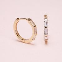 ราคา Grace Fine Jewelry ต่างหูห่วงฮักกี้ทองแท้ 9k Baguette White Sapphire (14012651222)