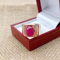 ราคา แหวน​นาคผู้ชายหัวพลอย​ทับทิม (27331568106)