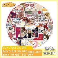 ราคา 50 ชิ้น Taylor สีแดงและ Fearless เพลง Albulm สติกเกอร์กระเป๋าเดินทางกีตาร์แล็ปท็อปกันน้ํา DIY สติกเกอร์ (26012194471)