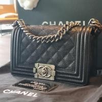 ราคา Chanel Boy 8 Black Cavier RHW Holo19 (6840130067)