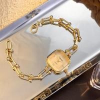 ราคา สร้อยข้อมือนาฬิกาสตรีสายโซ่เหล็กสีทองสไตล์หรูหรา หน้าปัดเหลี่ยมแฟชั่น นาฬิกาข้อมือดิจิตอลควอตซ์สําหรับสาวๆ (47207809015)