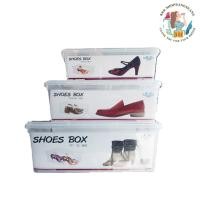 ราคา กล่องใส่รองเท้าพลาสติกฝาบน UNI-WARE Shoes Box (56153780622)