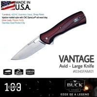 ราคา มีด BUCK รุ่น VANTAGE AVID ขนาดใหญ่ แก้มไม้ DymaLux Red Wood ที่แข็งแก่รงสวยงาม พกติดตัวสะดวก จับถนัดมือ MADE IN U.S.A. (7669899176)