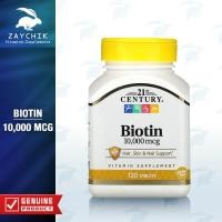 ราคา [พร้อมส่ง] 21st Century Biotin 10000 mcg ไบโอติน Vitamin B7 [ZAYCHIK] (17164082994)