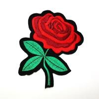 ราคา [ ตัวรีดติดเสื้อ ลาย ดอกกุหลาบบาน ดอกไม้ สีแดง Size L ] Red Rose Patch DIY WOP งานปักตกแต่ง ตัวรีด ติดเสื้อ อาร์ม น่ารัก (4441878377)