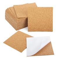 ราคา ความสุข 30 ชิ้น ตัวเอง-กาว ไม้ก๊อก แผ่น 4"x 4" สําหรับ ทําเอง ที่รองแก้ว, กระเบื้องไม้ก๊อกสี่เหลี่ยมพร้อมกาวด้วยตนเองที่แข็งแกร่ (53357397910)