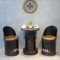 ราคา แฟชั่น เหล็กดัด โบราณ เก้าอี้กลม เก้าอี้ วินเทจ บาร์ บาร์ใส ร้านชานม ร้านขนม ถังน้ำมัน โต๊ะและเก้าอี้ ชุดรวม (27229447223)