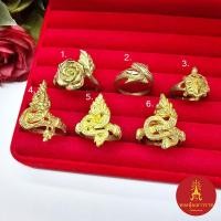 ราคา แหวนทองเหลืองแท้ ลายกุหลาบ, โลมา, เต่า, พญานาค ใส่ได้ทุกโอกาส แบบคลาสสิก สไตส์ vintage ทำจากทองเหลือง (20191483340)