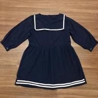 ราคา มินิเดรส ปกกะลาสีสีกรม เดรสน่ารัก (2298853991)