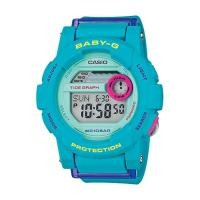 ราคา Casio Baby-G นาฬิกาข้อมือผู้หญิง สายเรซิ่น รุ่น BGD-180FB-2 - สีฟ้า (450464110)