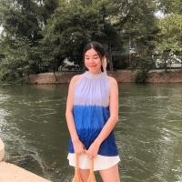 ราคา เสื้อมัดย้อมคอเต่า ดีเทลผูกโบว์หลัง (7840825116)