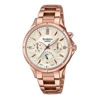 ราคา Casio Sheen นาฬิกาข้อมือผู้หญิง สายสแตนเลส รุ่น SHE-3047PG-9A - สีโรสโกลด์ (2310592289)