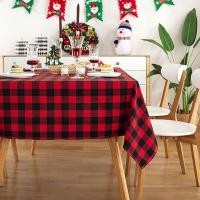 ราคา ตกแต่งคริสต์มาสผ้าปูโต๊ะลายสก๊อตสี่เหลี่ยมผืนผ้า Nordic สีแดงและสีดำบ้านวันหยุดผ้าปูโต๊ะกาแฟตารางสา (49900983406)