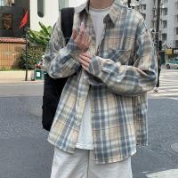 ราคา สไตล์ฮ่องกง อิน เสื้อลายสก๊อตย้อนยุคผู้ชายญี่ปุ่นเวอร์ชั่นเกาหลีอินเทรนด์หลวมนางฟ้ามากเสื้อแขนยาวลําลอง อิน อินเทรนด์ (26042461037)