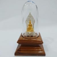 ราคา พระนิรันตราย เนื้อโลหะชุบ 2 กษัตริย์ ซุ้มชุบเงิน องค์พระชุบทอง ครอบเป็นแก้ว ฐานไม้สัก โรงเรียนสตรีวิทยา ปี 2548 (51855841538)