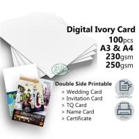 ราคา การ์ดงาช้างสีขาวด้าน 100 ชิ้น A3/A4, Putih 230gsm/250gsm [Lucky Star / Battle Ship] Kaditation~DIY งานแต่งงาน/การ์ด Name (29140117105)