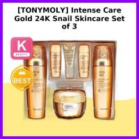 ราคา [TONYMOLY] Intense Care Gold 24K Snail Skincare Set 3 / Korean Skincare Set / 24K Gold Snail by mirashop (52957474205)