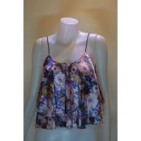 ราคา เสื้อครอปส่ายเดี่ยว Topshop (มือสอง) ลายดอกไม้ (7467244541)
