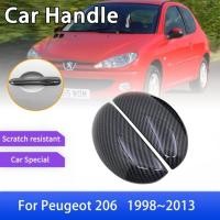 ราคา Carbon Fiber Door Handle Cover for Peugeot 206 CC 206+ SW 206CC 207 Compact 1998~2013 Car Exterior (57804422897)