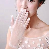 ราคา ถุงมือเจ้าสาวผ้าฝ้ายสีขาว (24427840456)