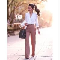 ราคา มาใหม่!!! สีนู้ด กางเกงขากระบอกใหญ่ (1263322332)
