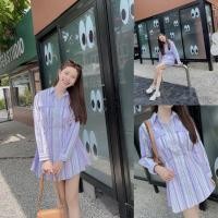 ราคา SLYQ BONITA STRIPE SHIRT DRESS เชิ้ตเดรสลายทางเอวรูดแขนยาว โทนสลับสีพาสเทลแบบสดใส ใส่สวยมากค่า (22549206667)