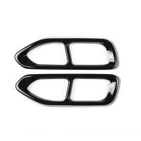 ราคา 2x Glossy Black Stainless Exhaust Pipe Cover Tips For BMW 7 Series 730li 740li 750li G11 G12 16-18 (55703820413)