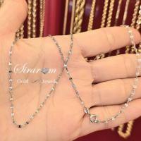 ราคา สร้อยทองคำขาว 18K ลายเกลียววิ้ง 1.86 กรัม ยาว 48cm งานเงาสวย ทองแท้ 18K (750)ยาว 48 cm / 19 นิ้ว น้ำหนัก 1.86 กรัม (48352236930)