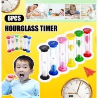 ราคา ready stock นาฬิกาทรายจับเวลา 30s 1/2/3/5/10 นาที 30s สีดํา ของเล่นเสริมการเรียนรู้ สําหรับเด็ก 6 ชิ้น ต่อชุด (23918846867)