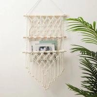 ราคา Nordic ทอมือกระเป๋าข้างเตียง Entrance พื้นหลัง B&B ทอ Tapestry แขวนกระเป๋าเก็บของ (25334034839)