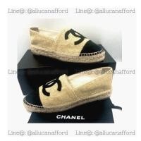 ราคา New Chanel Canvas Espadrilles METALLIC GOLD GLITTER Size 38 or 23.5-24 CM | ร้านนี้ขายแต่สินค้าของแท้ 100% (27756682447)