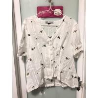 ราคา เสื้อสีขาว ปักลายดอกไม้ งานป้ายZara (7943578814)