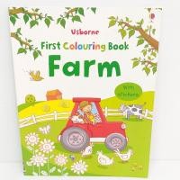ราคา Usborne First Colouring Book Farm หนังสือระบายสี พร้อมสติ๊กเกอร์ ปกอ่อน เหมือนใหม่ (23445867374)