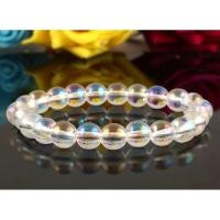 ราคา Natural Angel Aura Quartz Bead Bracelet, Genuine Round Beaded Healing Crystal Bracelet Men Women Stretchy Bracelet (21965044016)