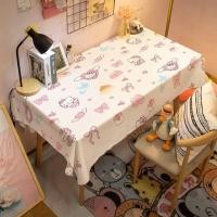 ราคา ผ้าปูโต๊ะกํามะหยี่ ฮัลโหลคิตตี้ HelloKitty ลายการ์ตูน กันฝุ่น กันรอย ล้างง่าย ขนาด40x60/60x90ซม. (47007526601)