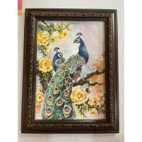 ราคา ภาพวาดนกยูง ภาพวาดมงคล ภาพวาดสีน้ำขนาดA4 พร้อมกรอบกระจก แข็งแรงทนทาน เสริมมงคลโชคลาภ (48807855986)