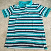 ราคา เสื้อคอโปโล ลายขวางสีฟ้า มือสอง (28706680024)
