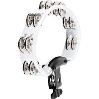 ราคา MEINL Percussion Headliner Series Mountable Molded ABS Tambourine, White, Stainless Steel Jingles (HTMT2WH) (42368074981)