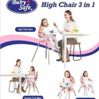 ราคา WAREHOUSE CLEARANCE เก้าอี้ทานข้าวเด็ก 3in1 เก้าอี้ทานข้าวเด็กสูง ปลอดภัย S1 (52256057255)