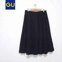ราคา กระโปรงพลีทยาว สีดำ GU เอว 28"-36" มือสองสภาพใหม่ (10863907055)