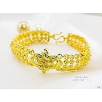ราคา สร้อยข้อมือ งานหุ้มทอง 5 ไมครอน ลายสวยน่ารัก (25064412483)