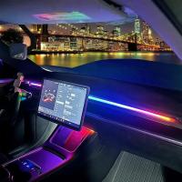ราคา LED รถ Ambient Lighting Strip สําหรับ Tesla ความสว่างสูงพร้อม APP ควบคุมหลายสีและรถ LED Strip Lighting ไฟนีออนสําหรับรุ่น 3/Y ( Dashboard & คอนโซลกลาง) (48057624969)
