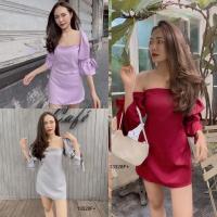 ราคา เดรสเกาะอกสั้น แขนยาว แขนเดรสใส่ได้ 2 แบบนะคะ แบบเปิดไหล่ก็ได้หรือ ใส่ขึ้นเป็นแขนตุ๊กตาก็ได้ (13460813336)